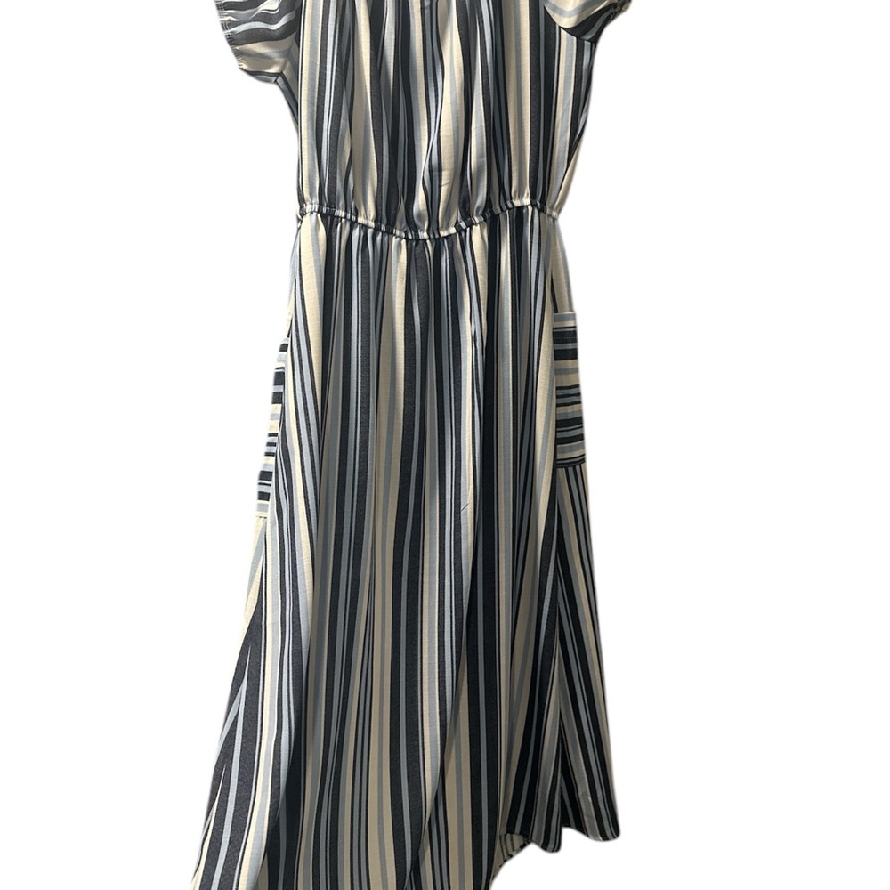 Naïf Striped Blue Dress~ Size M - Picture 3 of 4